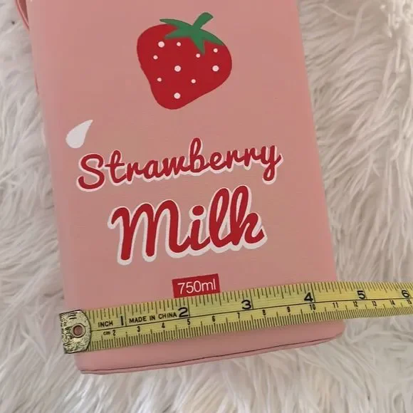 Boutique Strawberry Milk Carton Mini Purse - Picture 12 of 12